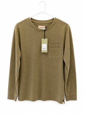Goodfellow & Co Men's Long Sleeve Forest Green Pocket T-Shirt Size Small